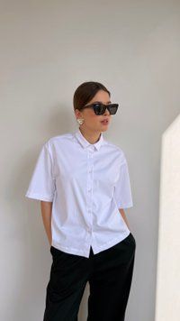 Сорочка жіноча з коротким рукавом Jasmine біла SKRJW15-2 фото
